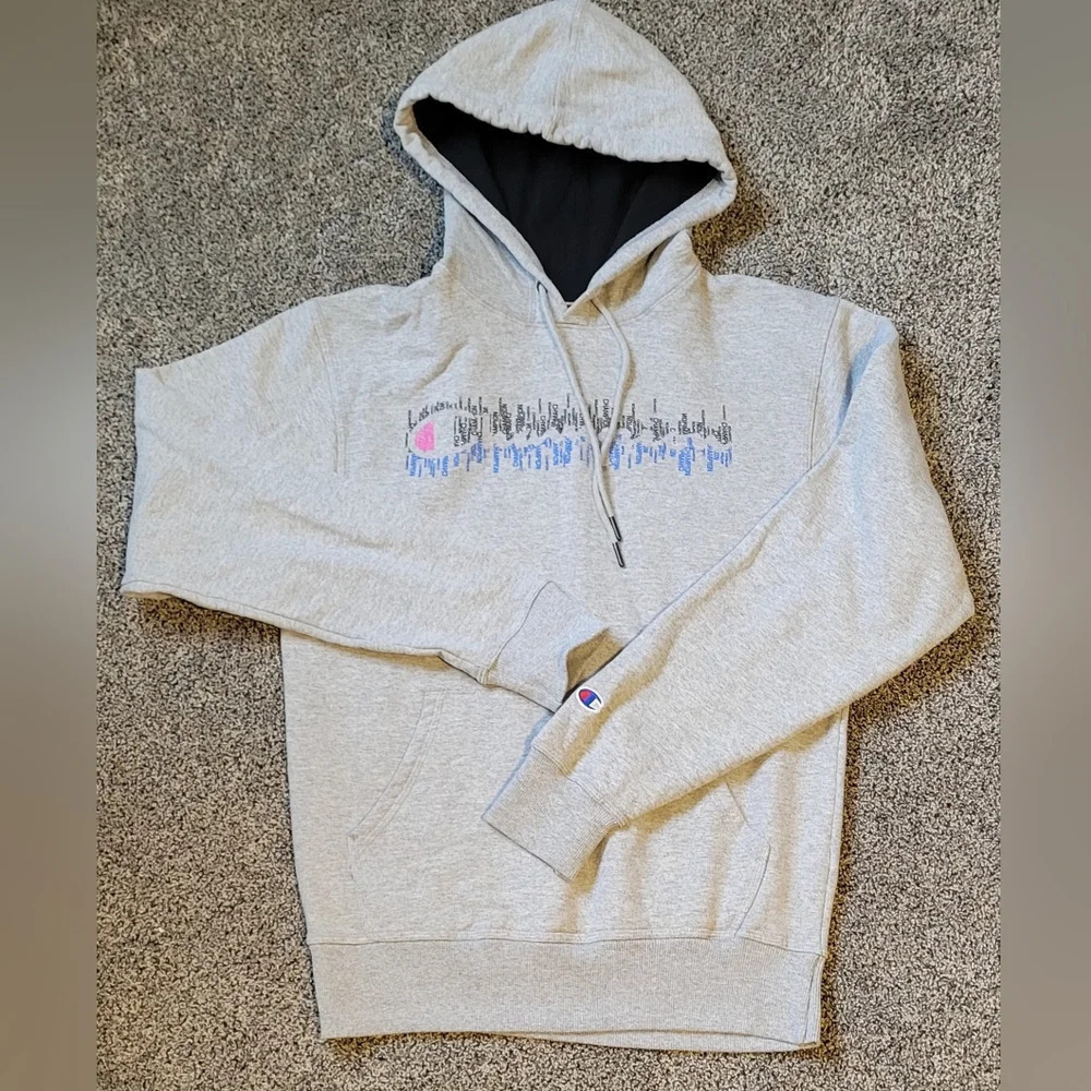 champion shop hooded pullover sweatshirt, unisex, size youth XLG/ adult sm, gray